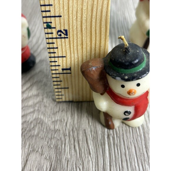 Vintage Russ Christmas Candle Figurines Santa Snowman Lot Of 6 Unused READ - Picture 13 of 15